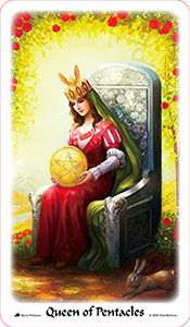 雙面-切圓角-裁切-066 Queen of Pentacles