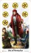 雙面-切圓角-裁切-073 Six of Pentacles