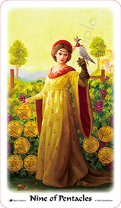 雙面-切圓角-裁切-070 Nine of Pentacles