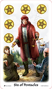 雙面-切圓角-裁切-073 Six of Pentacles