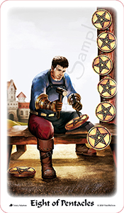 雙面-切圓角-裁切-071 Eight of Pentacles