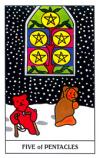 five-pentacles