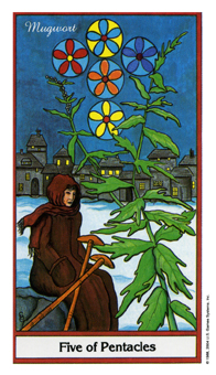 five-pentacles