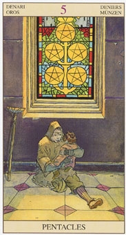 five-pentacles