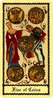 five-pentacles