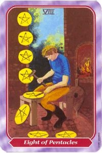 eight-pentacles